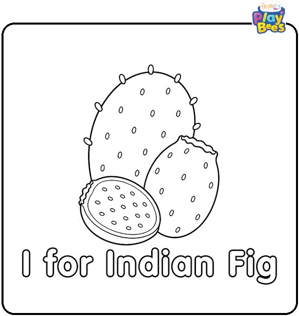 I for Indian Fig Coloring Page I for Indian Fig Coloring Page