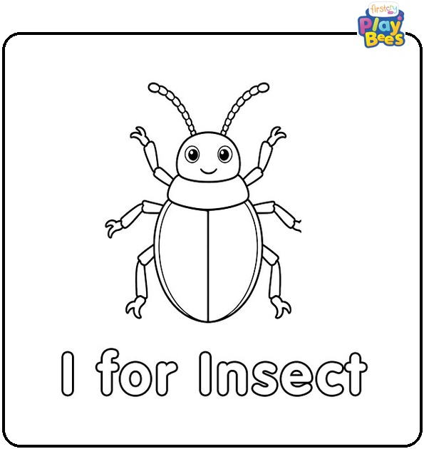 I for Insect Coloring Page I for Insect Coloring Page