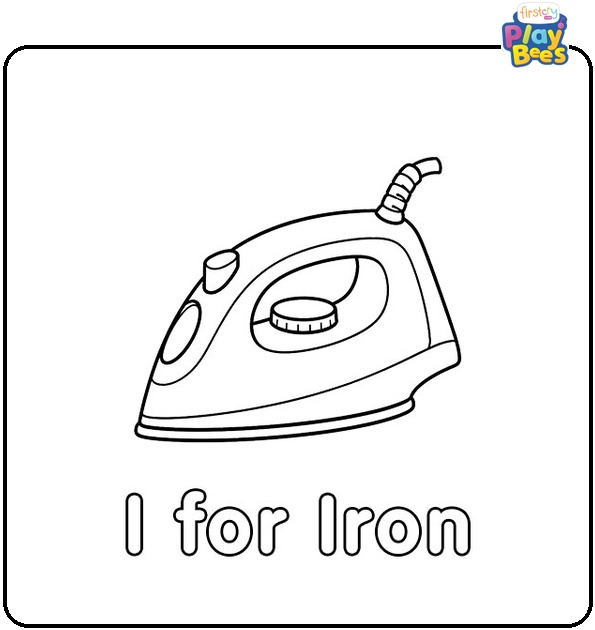 I for Iron Coloring Page I for Iron Coloring Page
