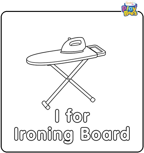 I for Ironing Board Coloring Page I for Ironing Board Coloring Page