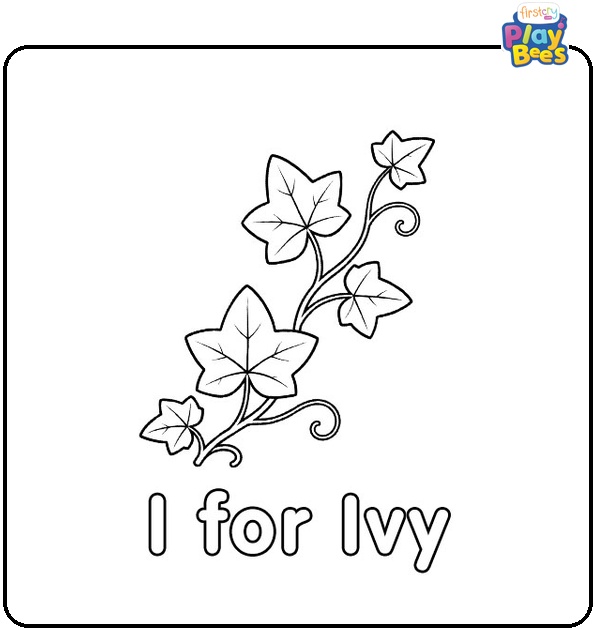 I for Ivy Coloring Page I for Ivy Coloring Page