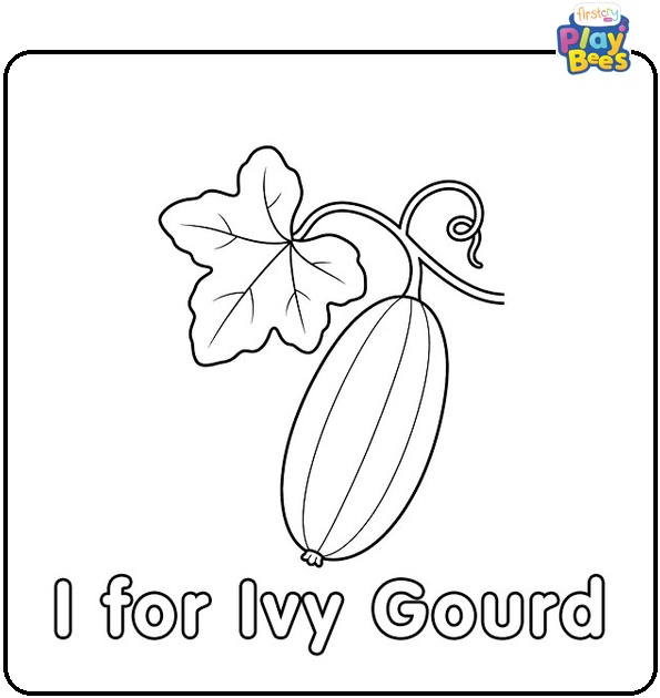 I for Ivy Gourd Coloring Page I for Ivy Gourd Coloring Page