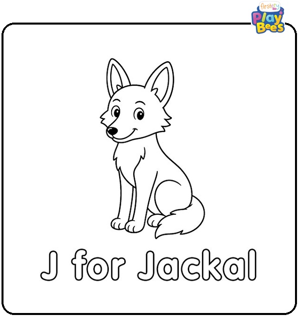 J for Jackal Coloring Page J for Jackal Coloring Page