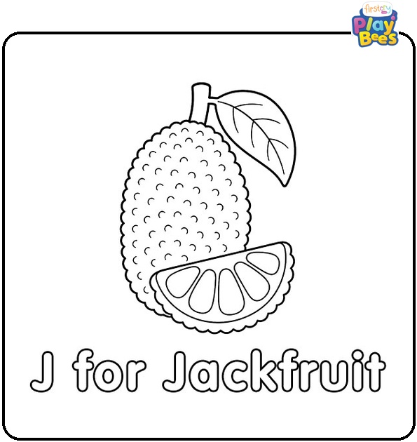 J for Jackfruit Coloring Page J for Jackfruit Coloring Page
