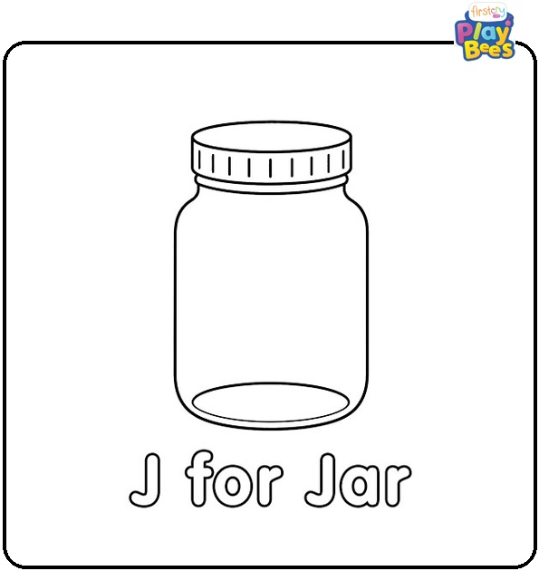 J for Jar Coloring Page J for Jar Coloring Page