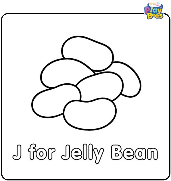 J for Jelly Bean Coloring Page J for Jelly Bean Coloring Page