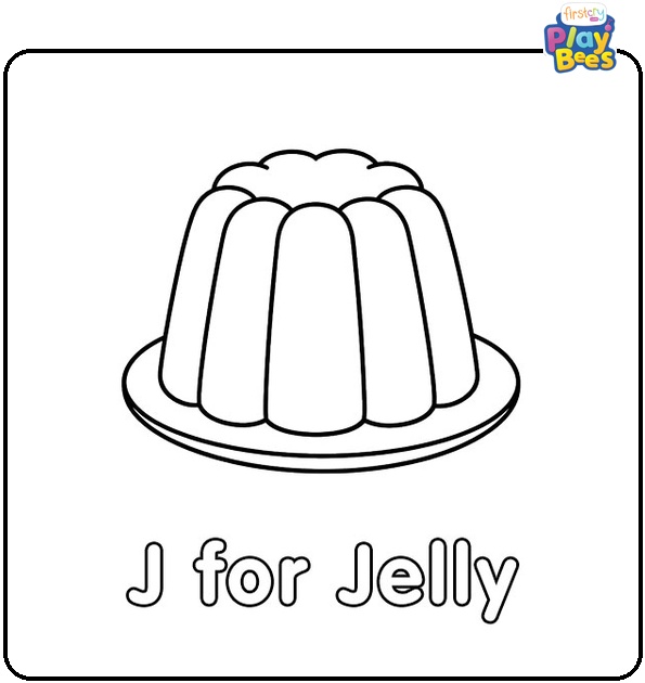 J for Jelly Coloring Page J for Jelly Coloring Page