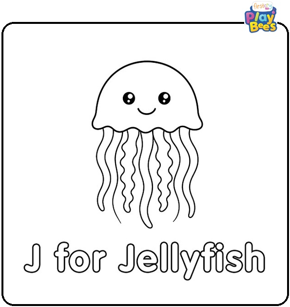 J for Jellyfish Coloring Page J for Jellyfish Coloring Page
