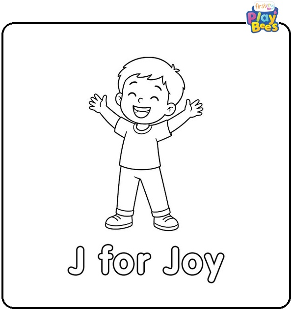 J for Joy Coloring Page J for Joy Coloring Page