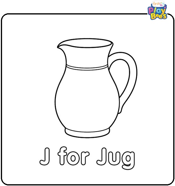 J for Jug Coloring Page J for Jug Coloring Page