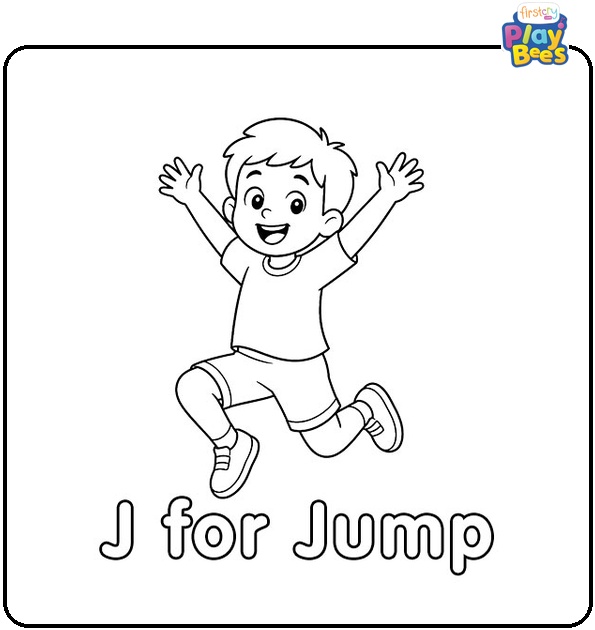 J for Jump Coloring Page J for Jump Coloring Page