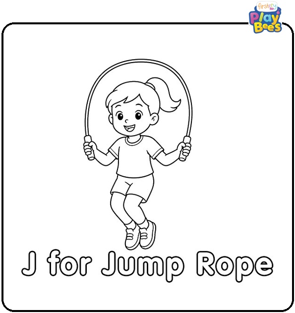 J for Jump Rope Coloring Page J for Jump Rope Coloring Page