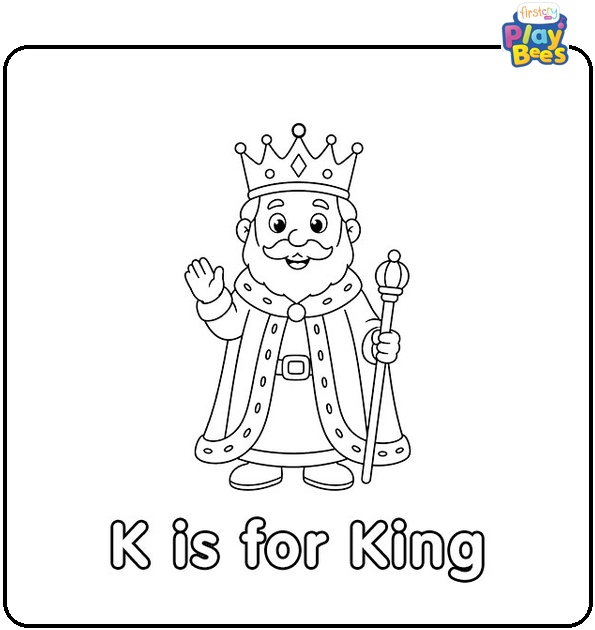 K for King Coloring Page