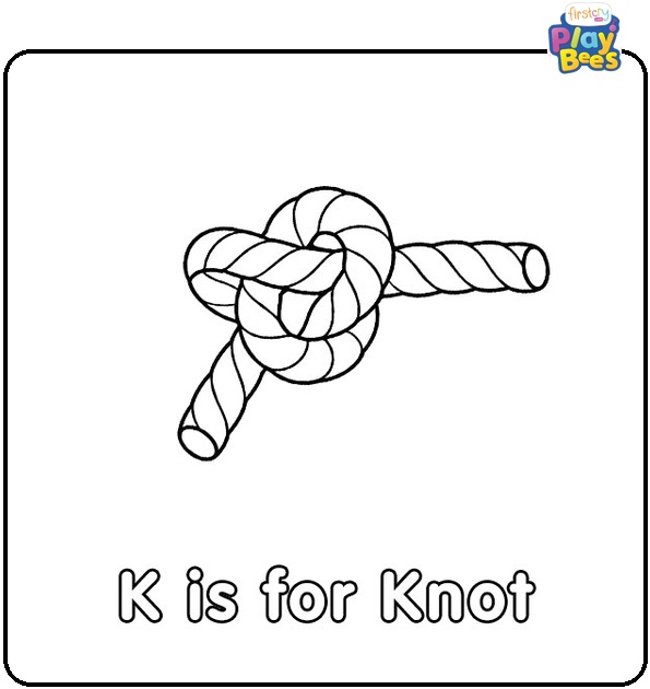 K is for Knot Coloring Page