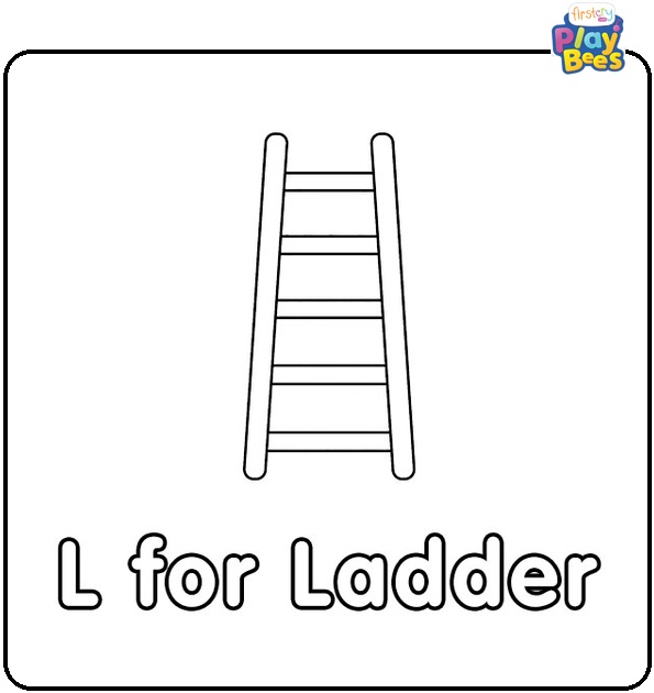 L for Ladder Coloring Page L for Ladder Coloring Page