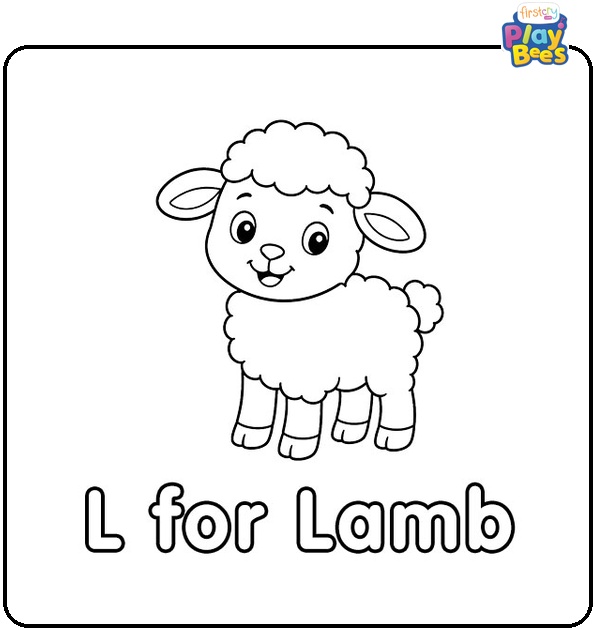 L for Lamb Coloring Page L for Lamb Coloring Page