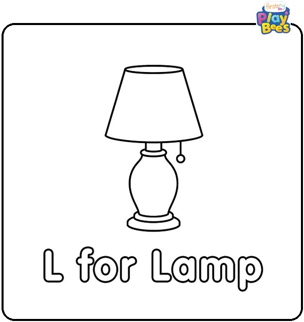 L for Lamp Coloring Page L for Lamp Coloring Page