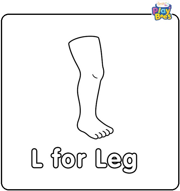 L for Leg Coloring Page L for Leg Coloring Page
