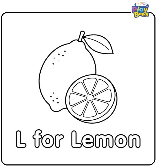 L for Lemon Coloring Page L for Lemon Coloring Page