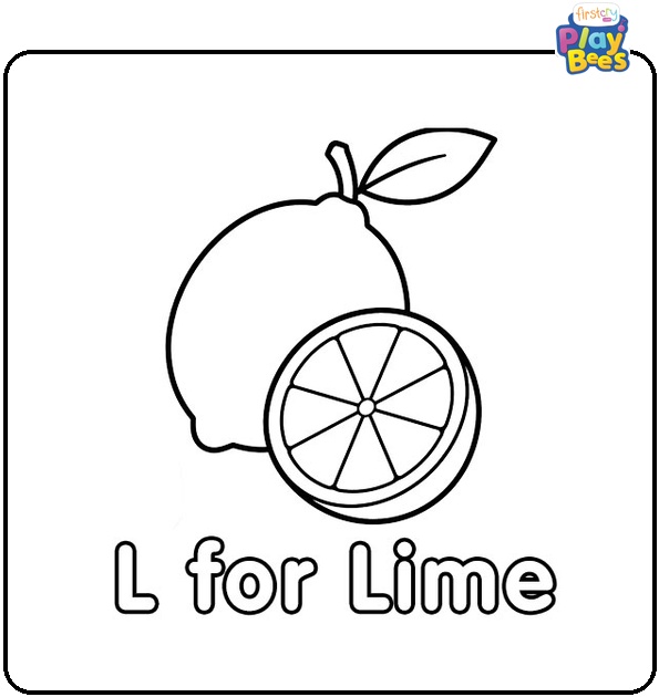 L for Lime Coloring Page L for Lime Coloring Page