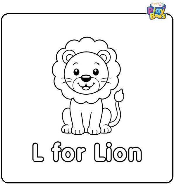 L for Lion Coloring Page L for Lion Coloring Page