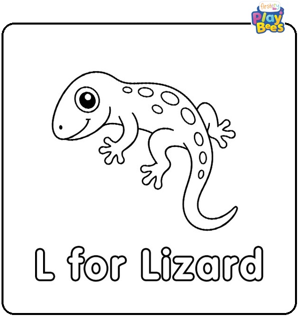 L for Lizard Coloring Page L for Lizard Coloring Page