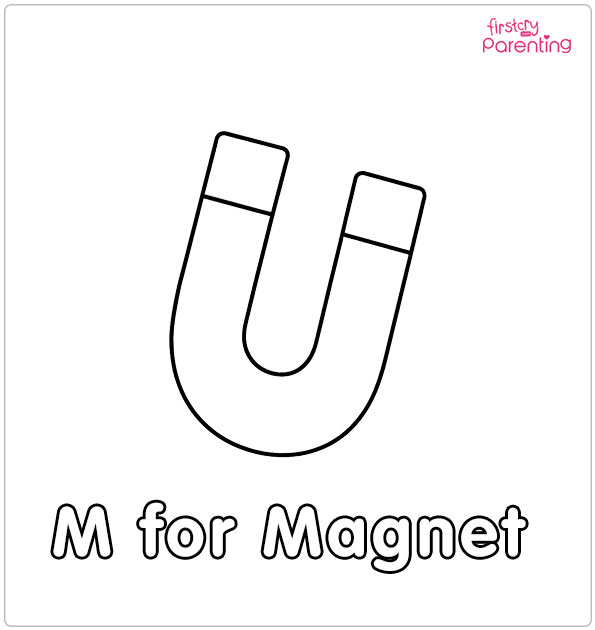 M for Magnet Coloring Page M for Magnet Coloring Page