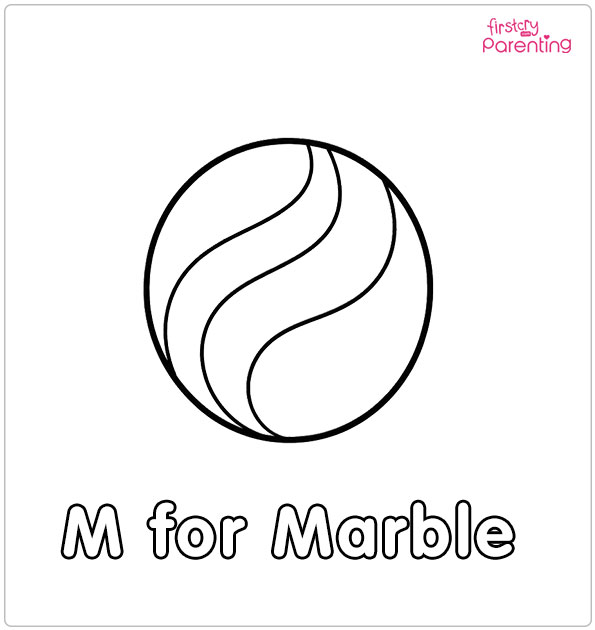 M for Marble Coloring Page M for Marble Coloring Page