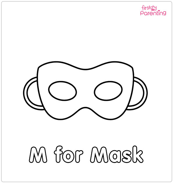 M for Mask Coloring Page M for Mask Coloring Page
