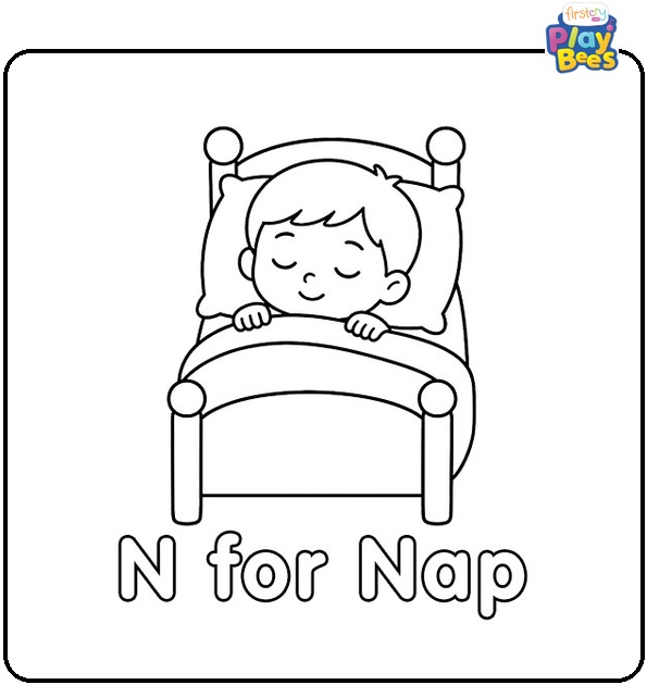 N for Nap Coloring Page N for Nap Coloring Page