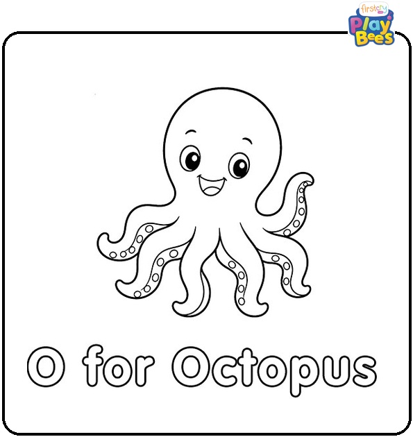 O for Octopus Coloring Page