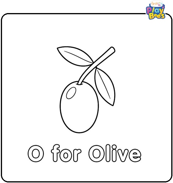 O for Olive Coloring Page