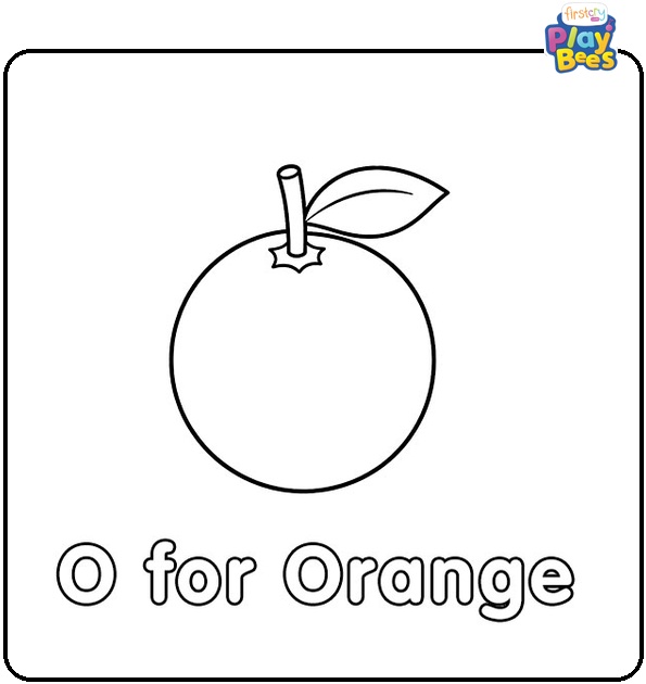 O for Orange Coloring Page