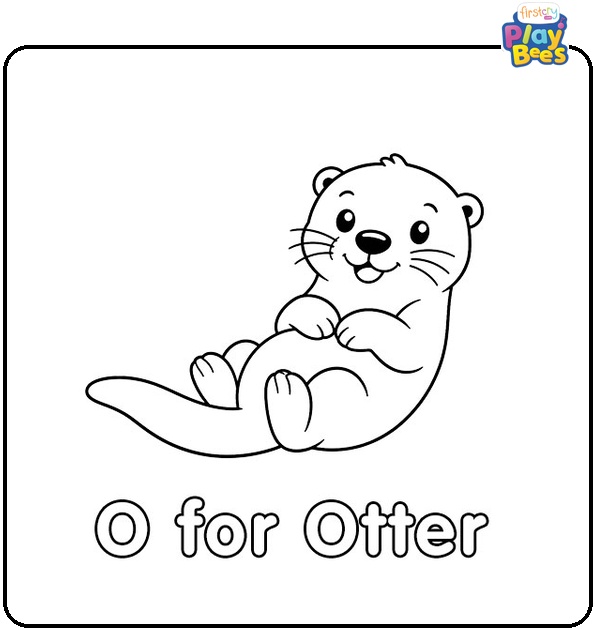 O for Otter Coloring Page