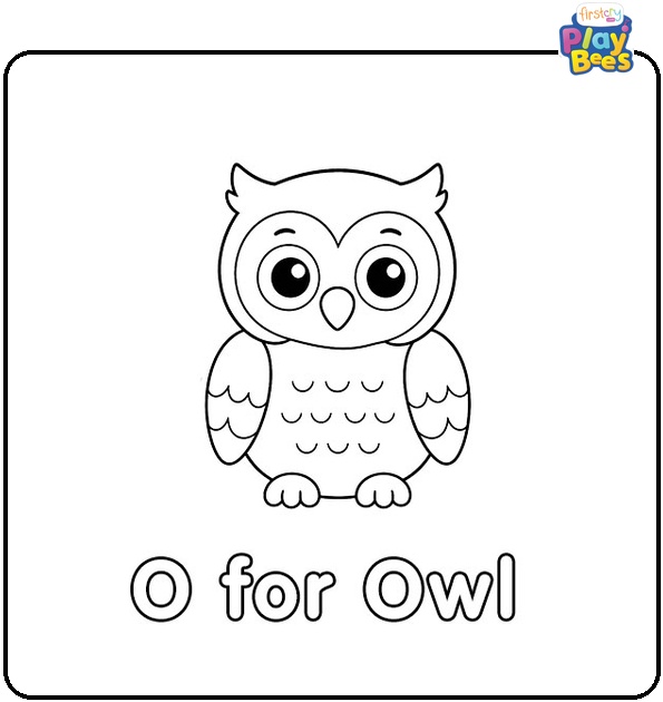 O for Owl Coloring Page