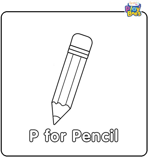 P for Pencil Coloring Page P for Pencil Coloring Page
