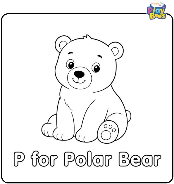 P for Polar Bear Coloring Page P for Polar Bear Coloring Page