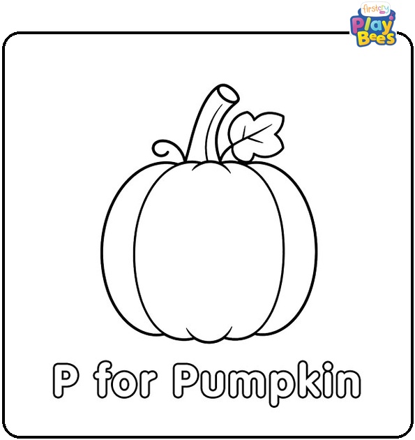 P for Pumpkin Coloring Page P for Pumpkin Coloring Page