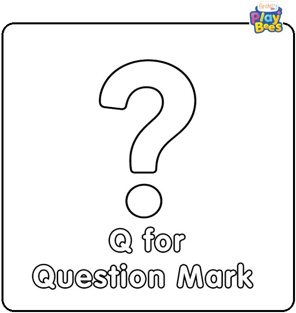 Q for Question Mark Coloring Page