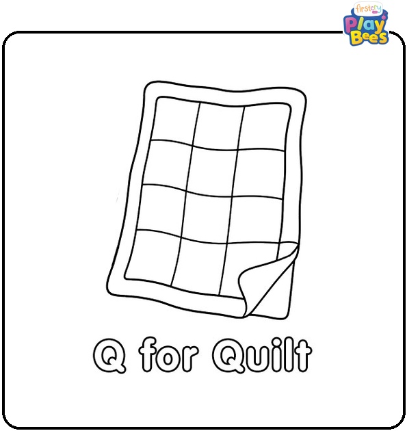 Q for Quilt Coloring Page