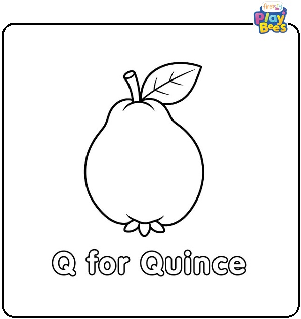 Q for Quince Coloring Page