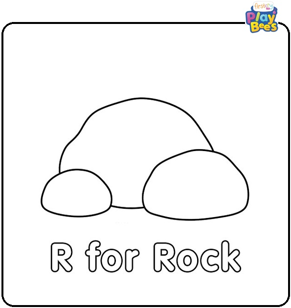 R for Rock Coloring Page