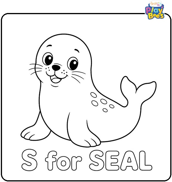 S for Seal Coloring Page
