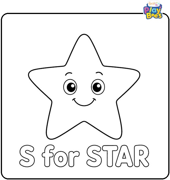S for Star Coloring Page