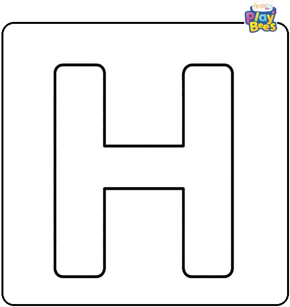 Simple Letter H Coloring Page Simple Letter H Coloring Page