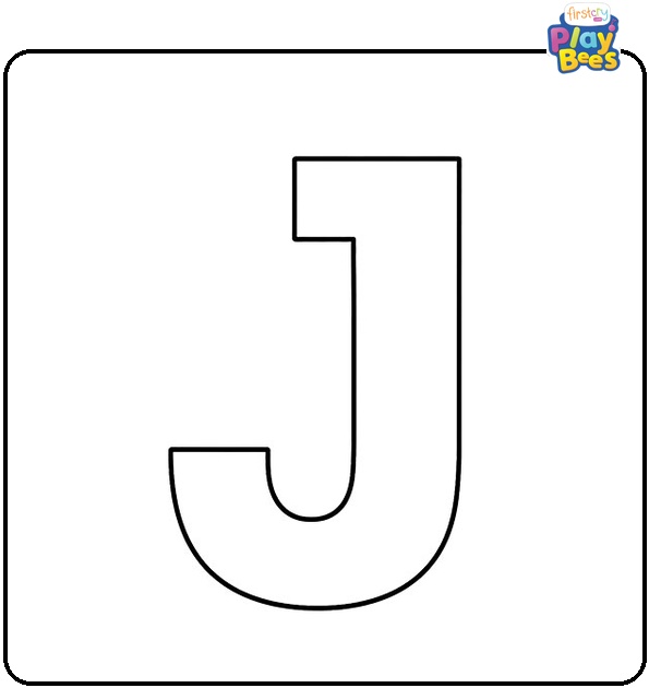 Simple Letter J Coloring Page Simple Letter J Coloring Page