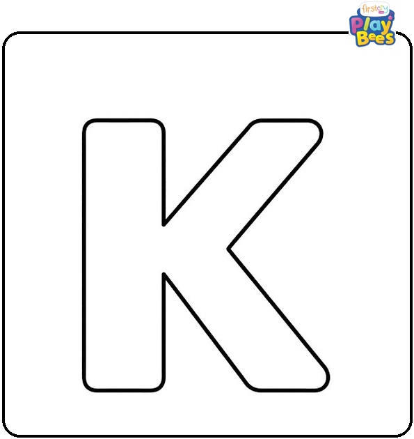 Simple Letter K Coloring Page