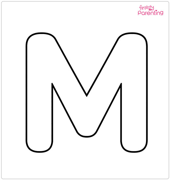 Simple Letter M Coloring Page Simple Letter M Coloring Page