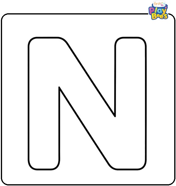 Simple Letter N Coloring Page Simple Letter N Coloring Page