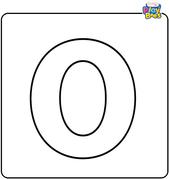 Simple Letter O Coloring Page